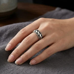 Anello Heritage – Fascia a treccia