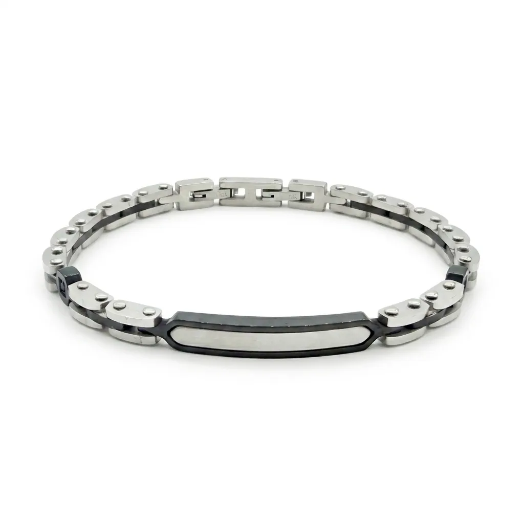Modello Bracciale Piastrina Link