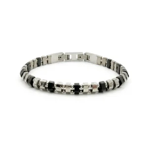 Bracciale Dual-Tone Steel Cube