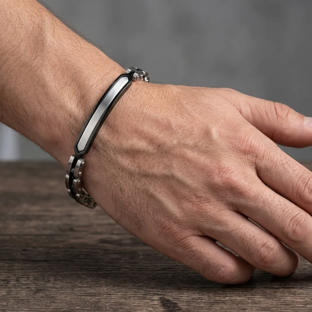 Modello Bracciale Piastrina Link - immagine 2